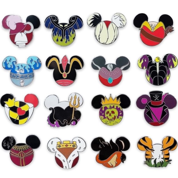 Disney Villains Mystery Trading Pins/ Set of 8 pins - Picture 5 of 6